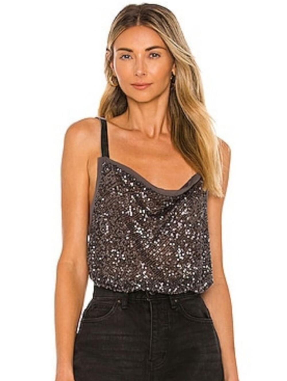 Free People Shimmer & Shine Sequin Bodysuit Size Large